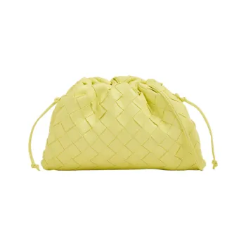 Bottega Veneta POUCH Cloud Bag Sheepskin Clutch Mini Women's Light Yellow