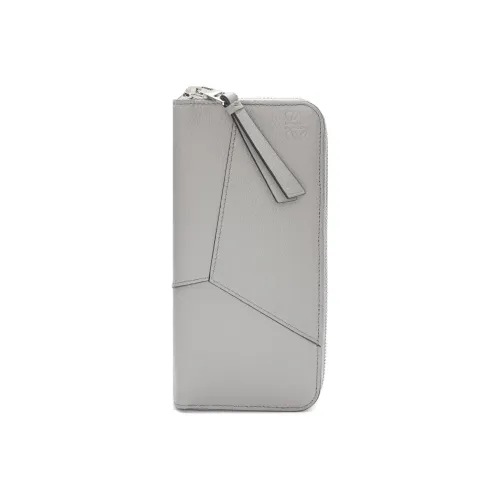 LOEWE Puzzle Calfskin Wallet Men's Gray