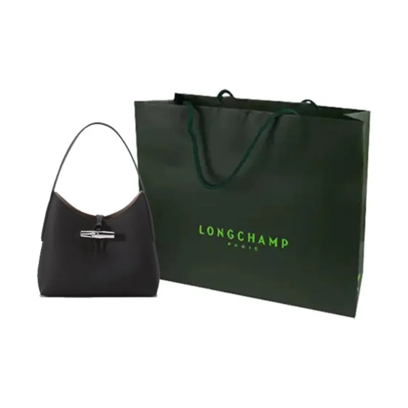 LONGCHAMP Cow Leather Beagle Bag Handbag, Shoulder Bag Trumpets Women's Black-7