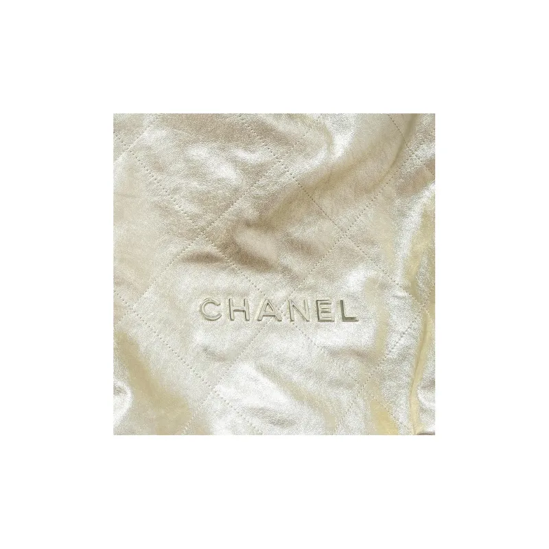 CHANEL Calfskin Backpack Trumpets Women's Champagne Gold-2
