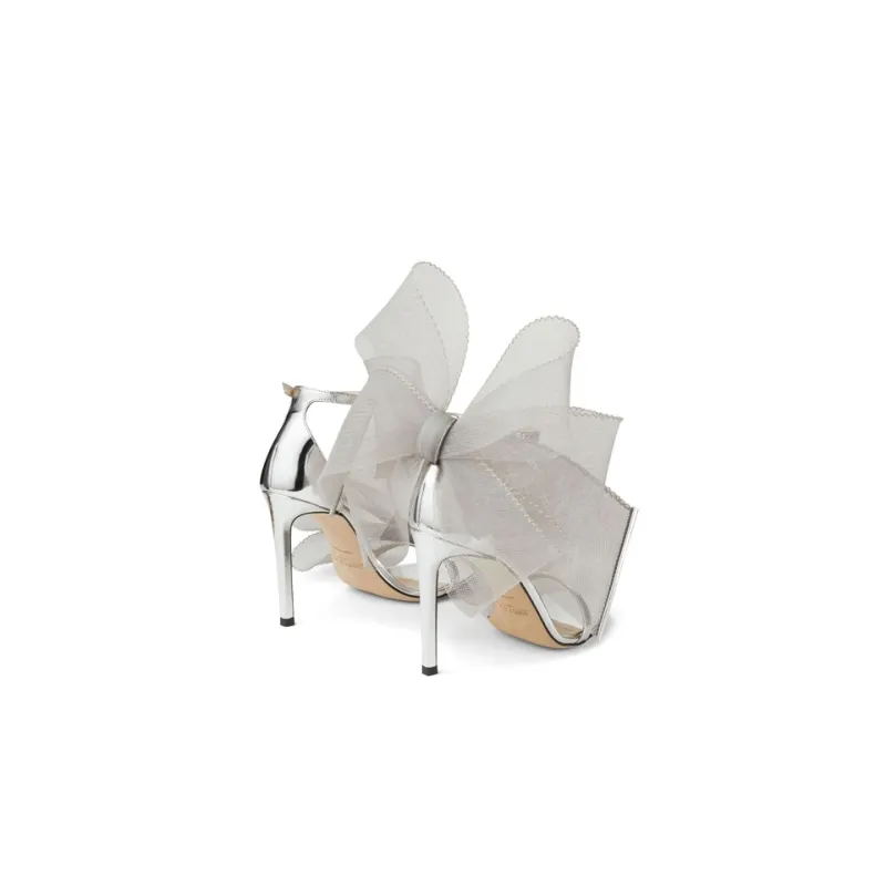 Jimmy Choo Aveline 100mm Bow detail Sandals-4