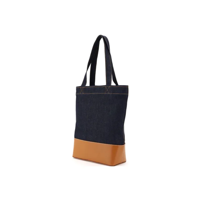 A.P.C Axel Fabric Tote Bag Shopping Bag Shoulder Bag Handbag Men's Blue-2