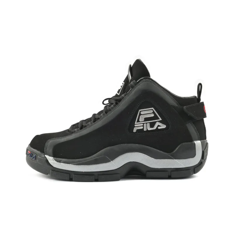 FILA Grant Hill 2 Slip-Resistant High-Top Vintage Basketball Shoes Unisex Black White-0