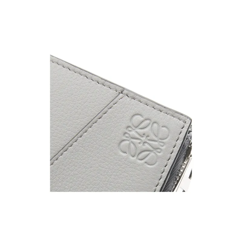 LOEWE Puzzle Calfskin Wallet Men's Gray-4