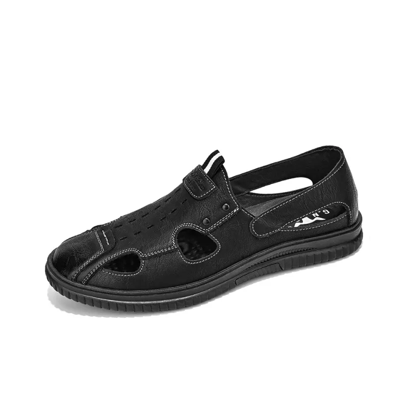 G.N.SHIJIA Casual Shoes Men Low Top Black/Dark Brown-6