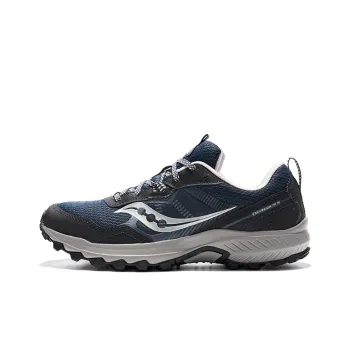 Saucony Excursion Anti Slip Wear Resistant Low Top Trail Running Shoes Men's Blue Silver