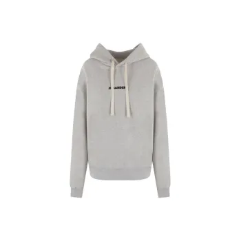 JIL SANDER + Logo Printed Drawstring Hoodie