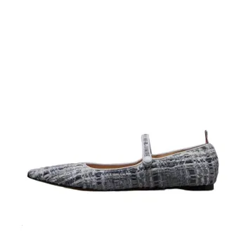THOM BROWNE Tweed Ballerina Shoes