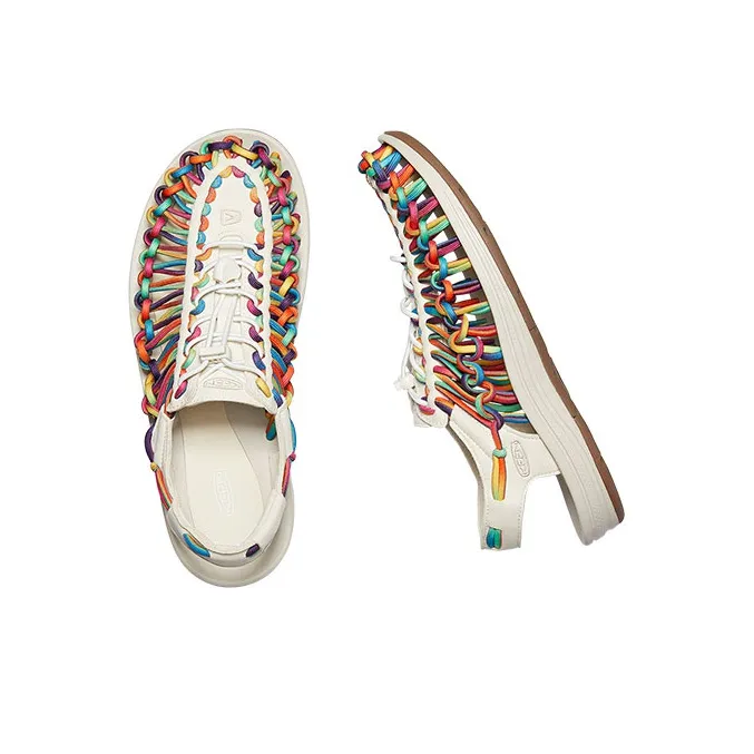 KEEN Uneek Slip Resistant River Trekking Shoes Men's Original Tie Dye Pattern Birch-3