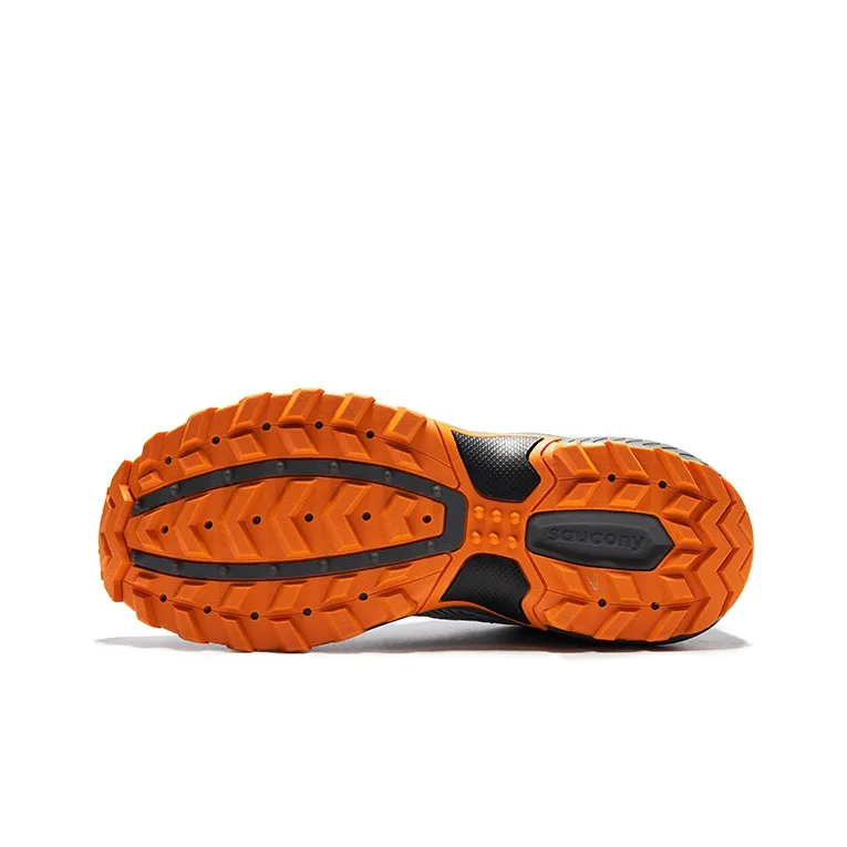 Saucony Excursion Anti Slip Wear Resistant Low Top Trail Running Shoes Men's Gray Orange-4