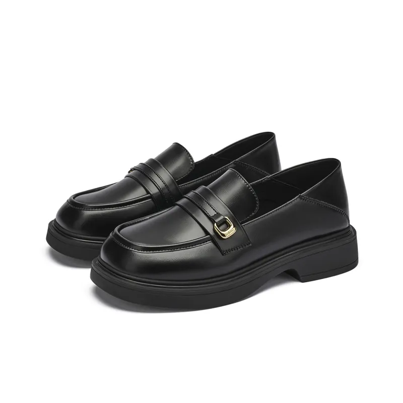 GEMEIQ Loafers Women's Low Top Black/Khaki/Ecru-1