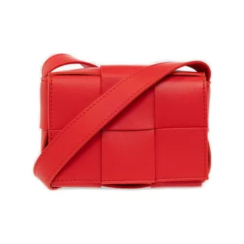 Bottega Veneta CASSETTE Lambskin Tofu Bag Shoulder Bag Crossbody Bag Mini Women's Red