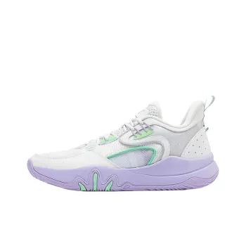 361° LAVA Series LAVA Durable Cushioning Low Top Basketball Shoes Men's White Purple