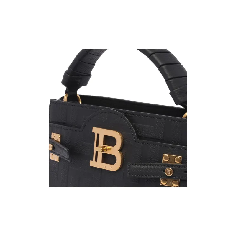 BALMAIN B BUZZ Calfskin Shoulder Bag, Crossbody Bag, Handbag Women's Black-3