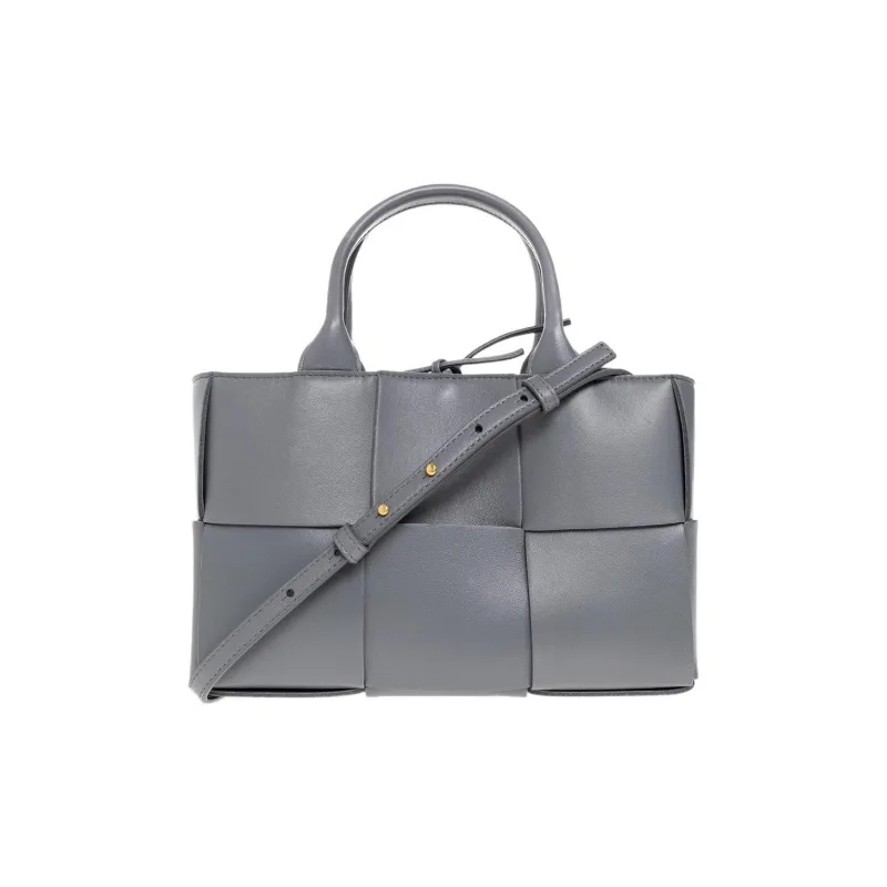 Bottega Veneta Lambskin Tote Bag Shopping Bag Shoulder Bag Crossbody Bag Handbag Mini Women's Gray-2