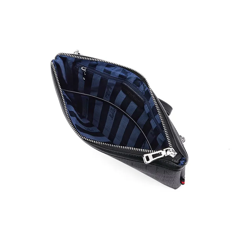 MashaLanti PVC Handheld Bag Commute Bag Envelope Bag Handbag Regular Men's Black-4