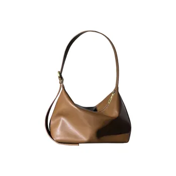 AJ AOIRJ Cow Leather Shoulder Bag Crossbody Bag Medium Size Women's Brown/Black/Coffee/White