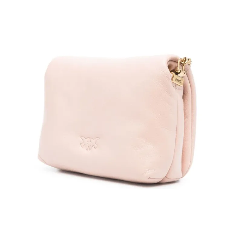 PINKO Baby Love Sheepskin Crossbody Bag, Shoulder Bag Women's Pink-1