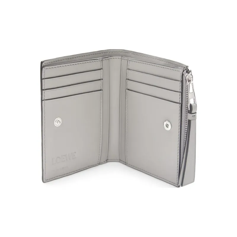 LOEWE Puzzle Calfskin Wallet Men's Gray-2