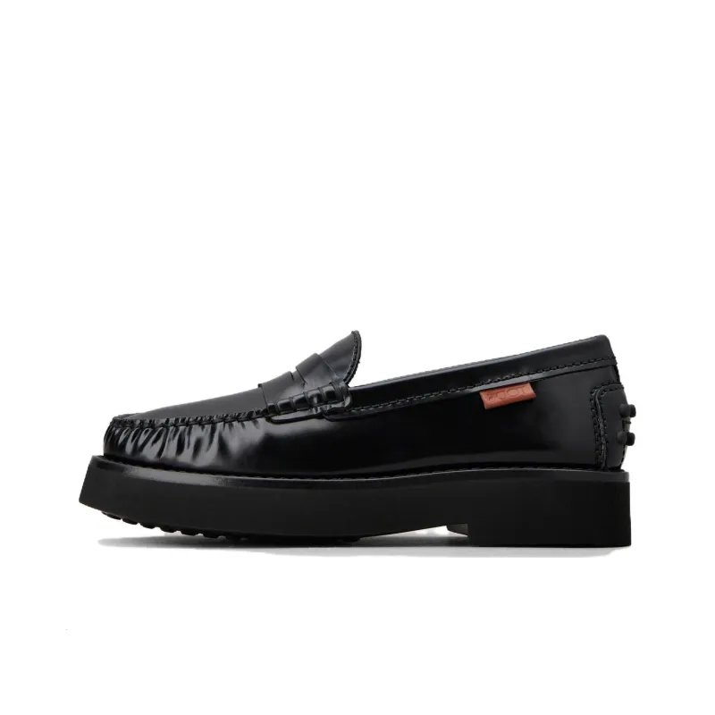 TOD'S Penny-Slot Round Toe Loafers Women's-0