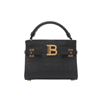 BALMAIN B BUZZ Calfskin Shoulder Bag, Crossbody Bag, Handbag Women's Black