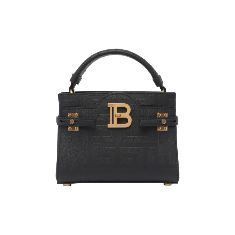 BALMAIN B BUZZ Calfskin Shoulder Bag, Crossbody Bag, Handbag Women's Black-0