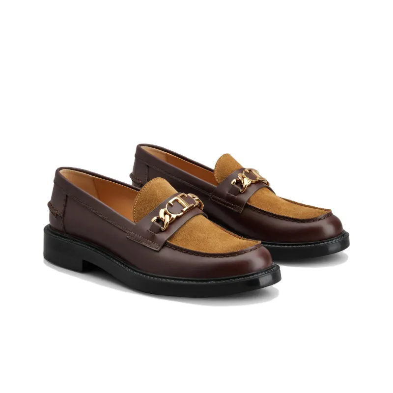 TOD'S T chain Leather Loafers-2