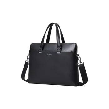 MEXICAN Cow Leather Briefcase, Business Bag, Document Bag, Handbag, Shoulder Bag, Crossbody Bag Regular Men's Black