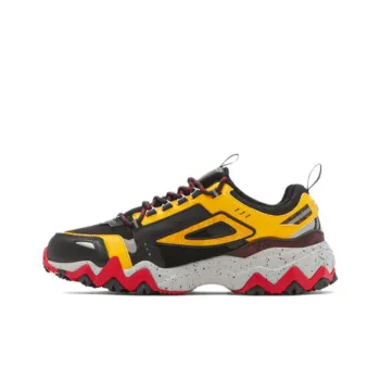 FILA Oakmont Tr Anti-Slip Wear-Resistant Low-Top Casual Shoes Men's Black Red Yellow