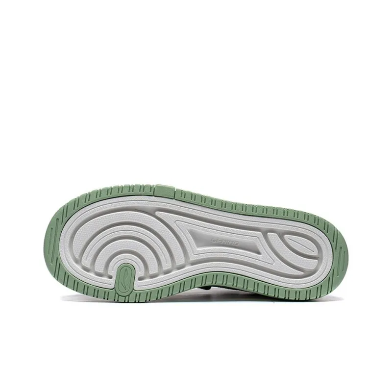 LiNing Future C1 Slip Resistant Low Top Skateboard Shoes Women's White Green-4