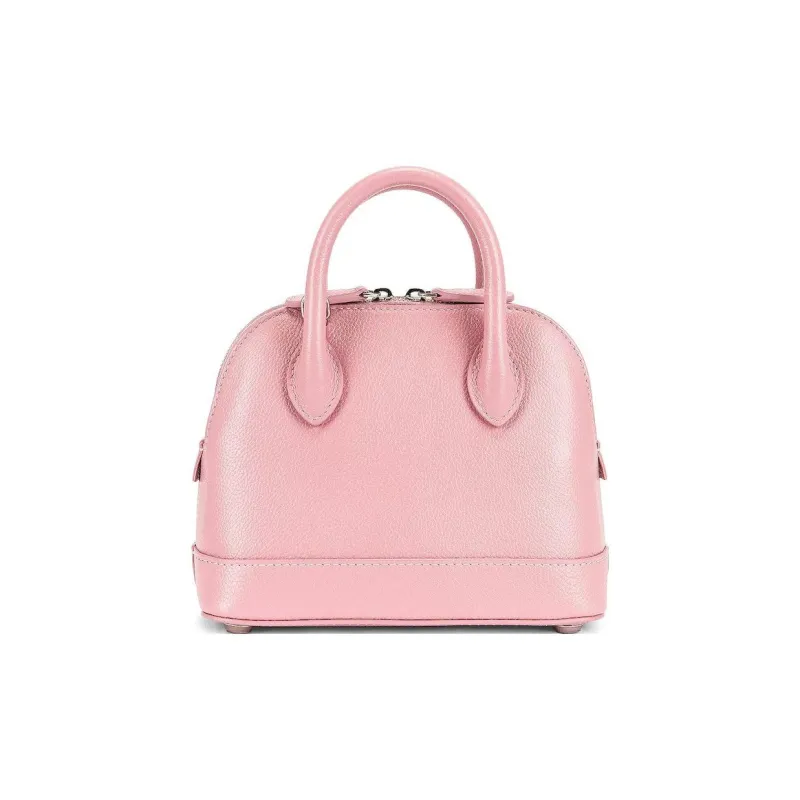 Balenciaga Ville Litchi Cow Leather Dome Bag Shoulder Bag Crossbody Bag Handbag Extra Small Women's Pink-1