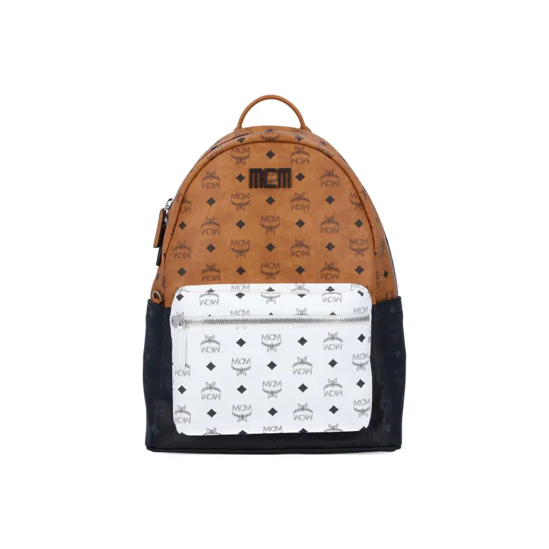 MCM Stark Backpack Visetos Monogram Cognac-0