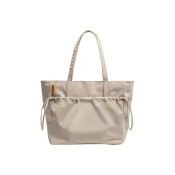 LEFF Fabric Tote Bag Shopping Bag Handbag Shoulder Bag Large Size Women's Milk Tea Apricot Classic Black Khaki