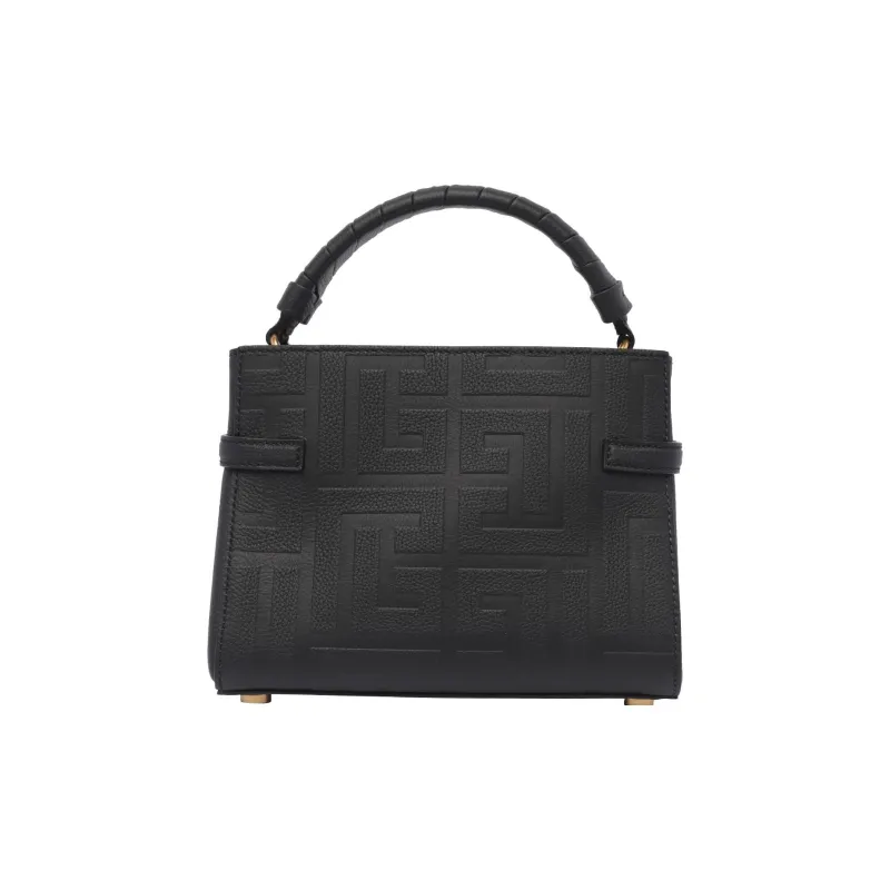 BALMAIN B BUZZ Calfskin Shoulder Bag, Crossbody Bag, Handbag Women's Black-2