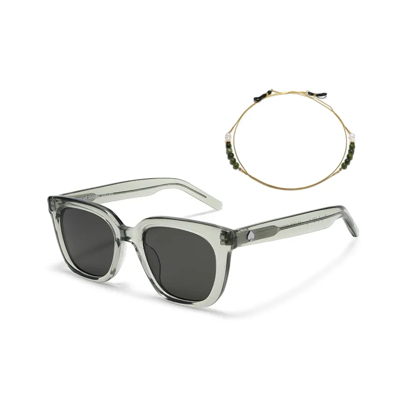 RIGHT SHOOP Plate Frame Square Sunglasses Unisex-19