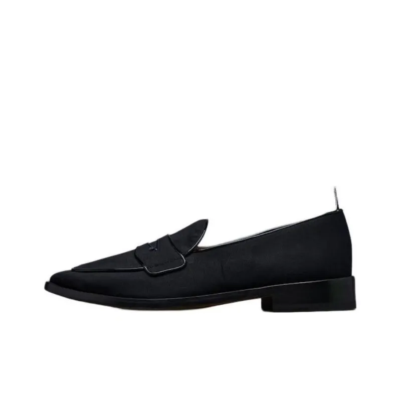 THOM BROWNE Pointed-Toe Slip-On Loafers-0