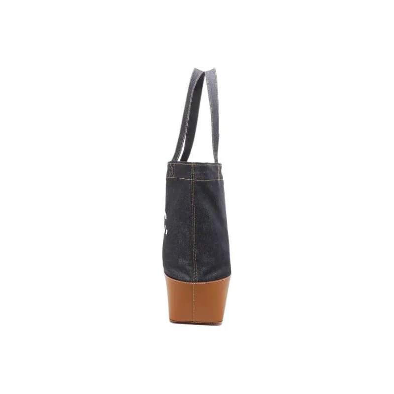 A.P.C Axel Fabric Tote Bag Shopping Bag Shoulder Bag Handbag Men's Blue-3