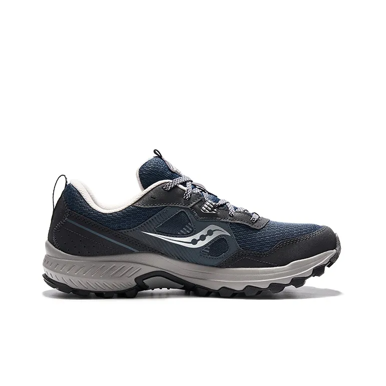 Saucony Excursion Anti Slip Wear Resistant Low Top Trail Running Shoes Men's Blue Silver-1