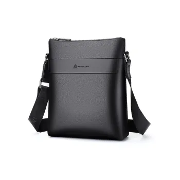 MEXICAN Genuine Leather Briefcase Commute Crossbody Bag Regular Men's Black/Coffee
