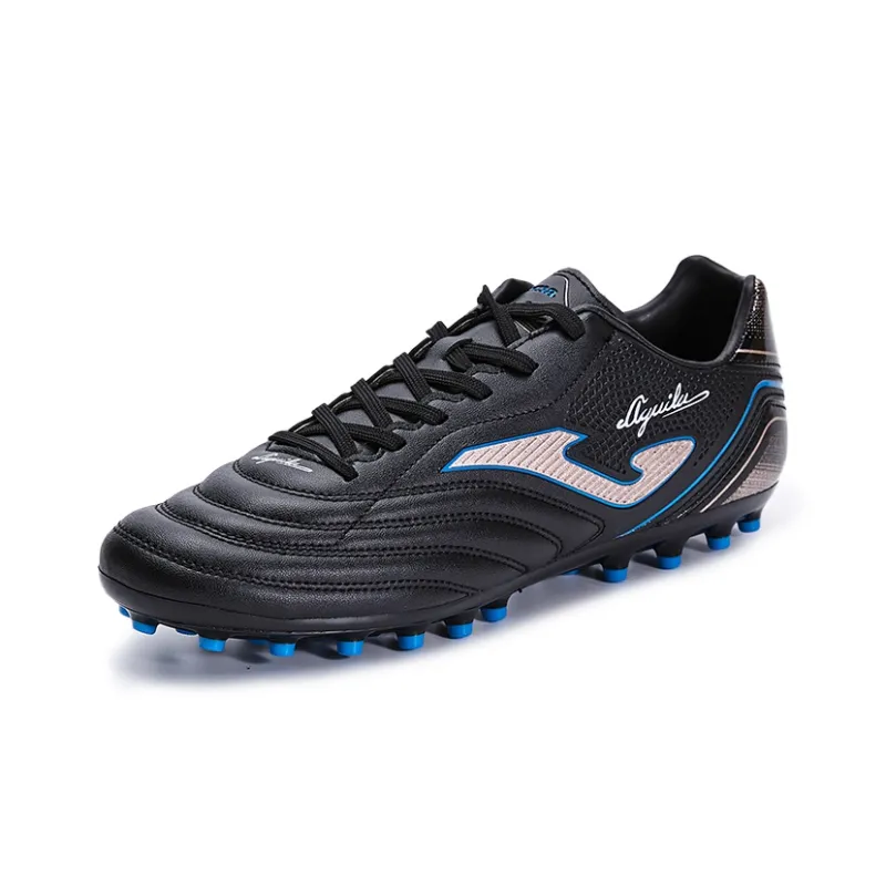 Joma Aguila AG Rubber Short Studs Anti Slip Wear Resistant Soccer Shoes Men's Black-2