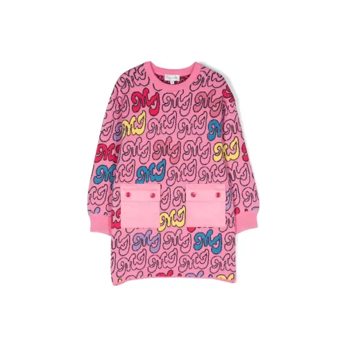 MARC JACOBS Kids Logo-intarsia Knitted Dress