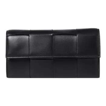 Bottega Veneta Leather Wallet Mini Women's Black