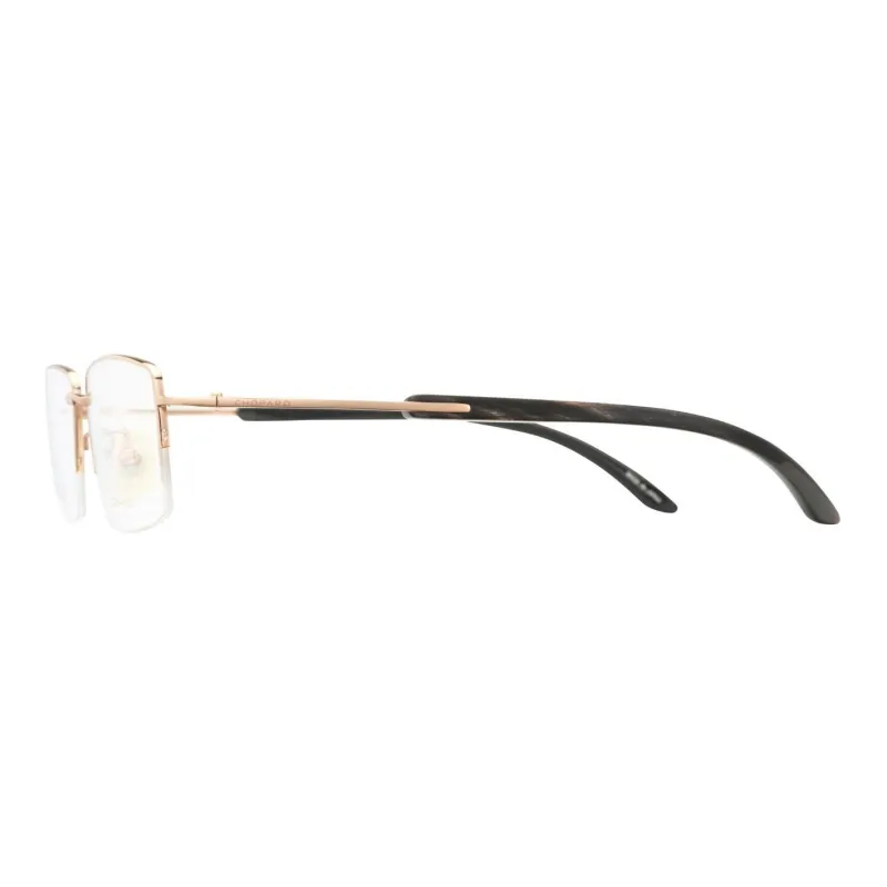 CHOPARD Titanium Ox Horn Rectangular Eyeglass Frames Unisex Rose Gold-2