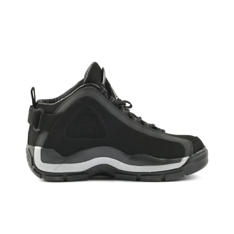 FILA Grant Hill 2 Slip-Resistant High-Top Vintage Basketball Shoes Unisex Black White-1