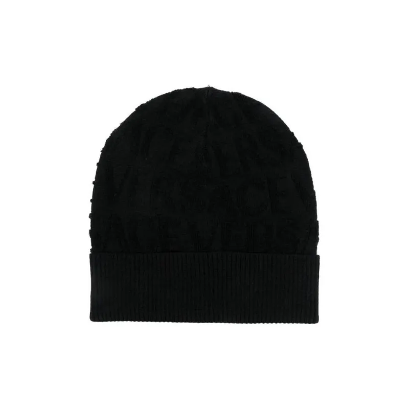 VERSACE Logo-Embroidered Beanie-0