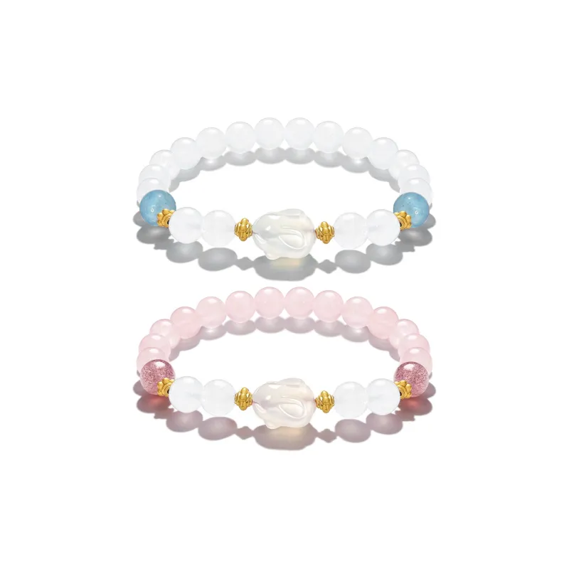 Teddy Bear Collection Chalcedony Bracelets Women's-2