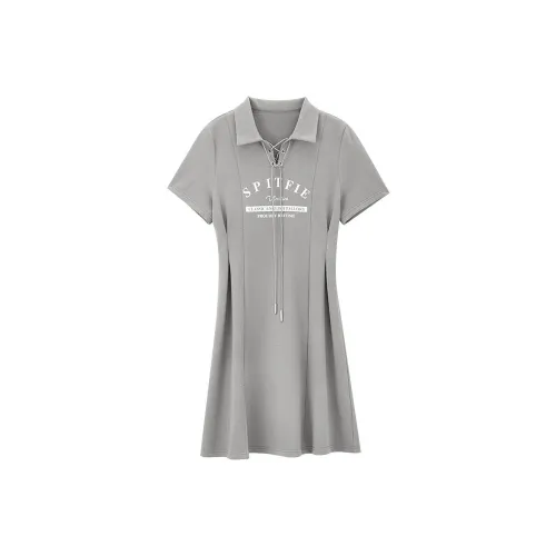 MindBridge Short-Sleeved Dresses Women's Gray