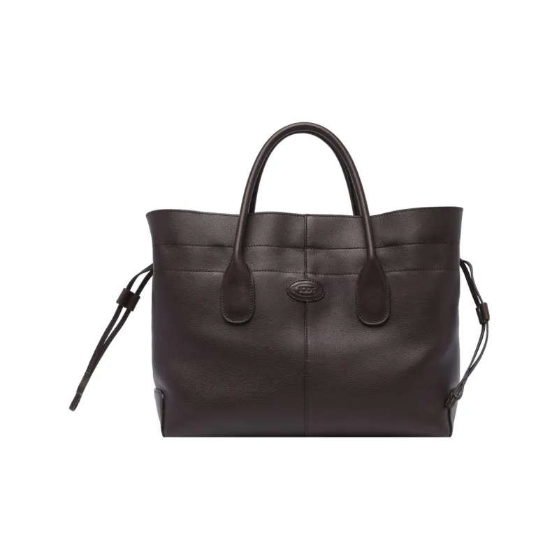 TOD'S DI Leather Portable Crossbody Bag Shoulder Bag Small Size Women's Brown-0