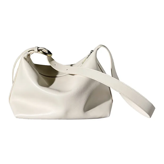 AJ AOIRJ Cow Leather Shoulder Bag Crossbody Bag Medium Size Women's Brown/Black/Coffee/White-5