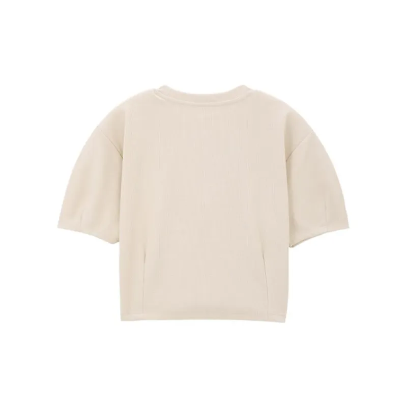 MindBridge Crop Tops Women's Beige-1